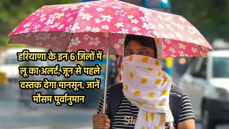 हरियाणा के इन 6 जिलों में लू का अलर्ट, जून से पहले दस्तक देगा मानसून, जानें मौसम पूर्वानुमान 