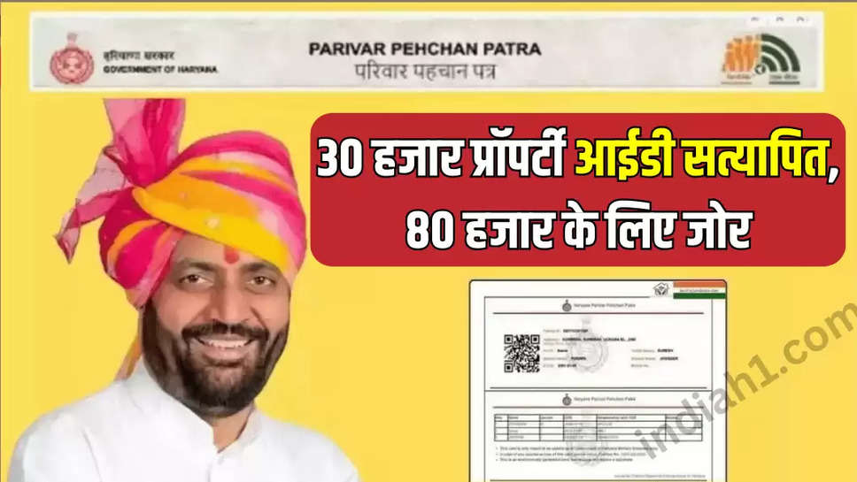 30 हजार प्राॅपर्टी आईडी सत्यापित, 80 हजार के लिए जोर