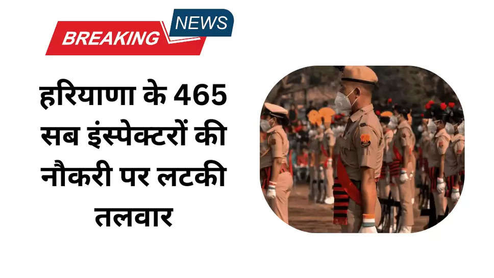 हरियाणा के 465 सब इंस्पेक्टरों की नौकरी पर लटकी तलवार