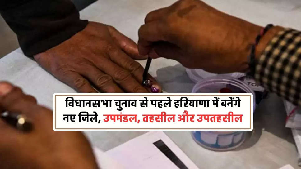 विधानसभा चुनाव से पहले हरियाणा में बनेंगे नए जिले, उपमंडल, तहसील और उपतहसील; पूरी सूची यहां देखिए