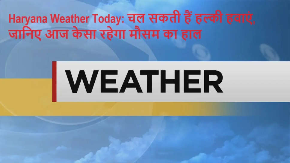 haryana weather today 