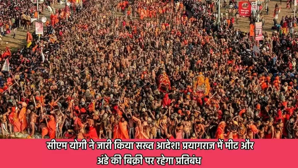 Maha Kumbh Mela 2025: सीएम योगी ने जारी किया सख्त आदेश! प्रयागराज में मीट और अंडे की बिक्री पर रहेगा प्रतिबंध