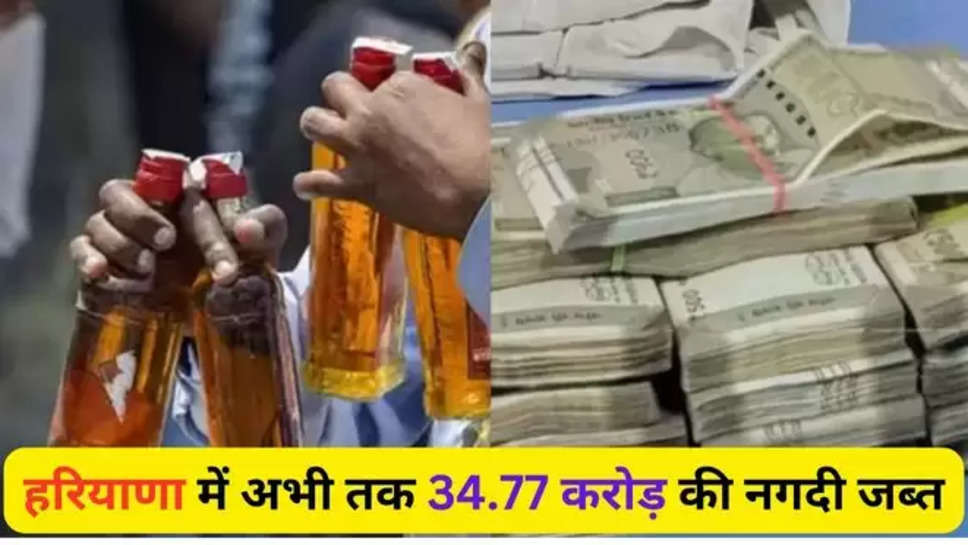 Haryana news, lok sabha election 2024, haryana politics , haryana ,chief secretary haryana , haryana , election news , illegal liquor ,illegal money , शराब हुई जब्त , हिंदी न्यूज़, 