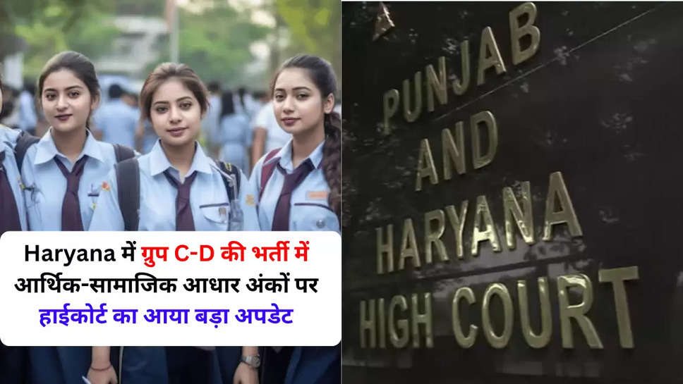 Haryana में ग्रुप C-D की भर्ती में आर्थिक-सामाजिक आधार अंकों पर हाईकोर्ट का आया बड़ा अपडेट