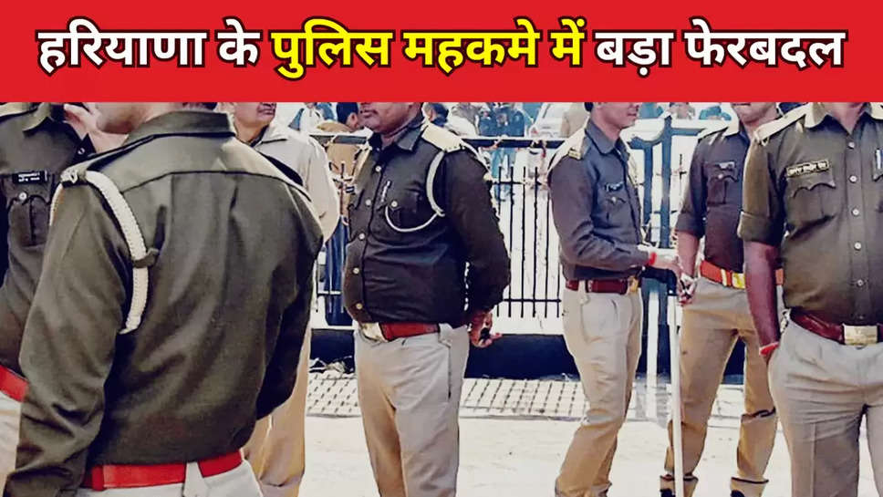 हरियाणा के पुलिस महकमे में बड़ा फेरबदल