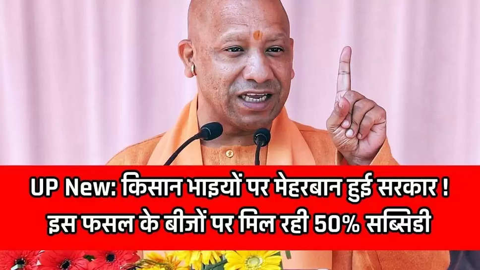 UP New: किसान भाइयों पर मेहरबान हुई सरकार ! इस फसल के बीजों पर मिल रही 50% सब्सिडी